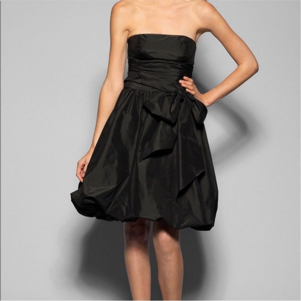 BCBG Strapless black silk dress size 2